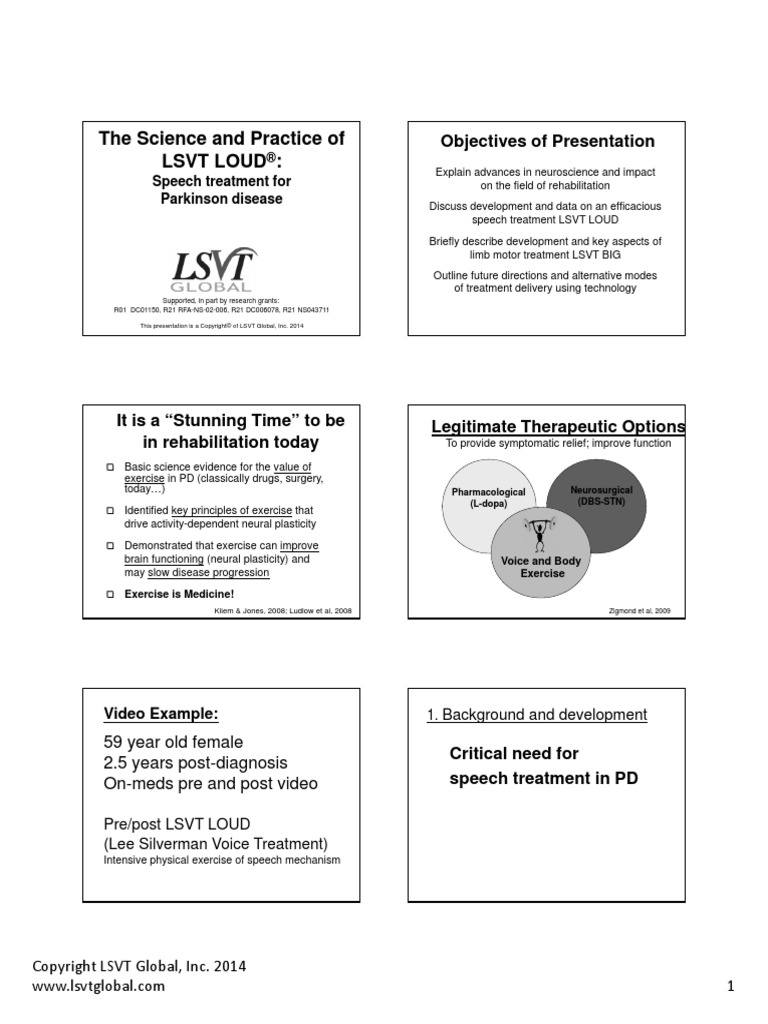 lsvt loud patient lecture handout 2014 | pdf | parkinson's disease