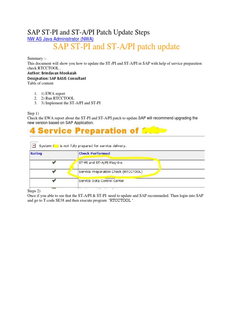 Sap St-Pi And St-A/Pi Patch Update Steps – ZKRJU