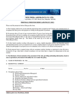 Mediclaim 2012 Proposal Form