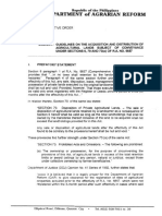 2006 DAR AO 5 Guidelines on the Acquisition and Distribution of Agricultural Lands Subject of Conveyance Under Sections 6, 70 and 73 (a) of R.a. No. 6657 (1)