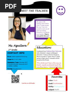 meet the teacher letter