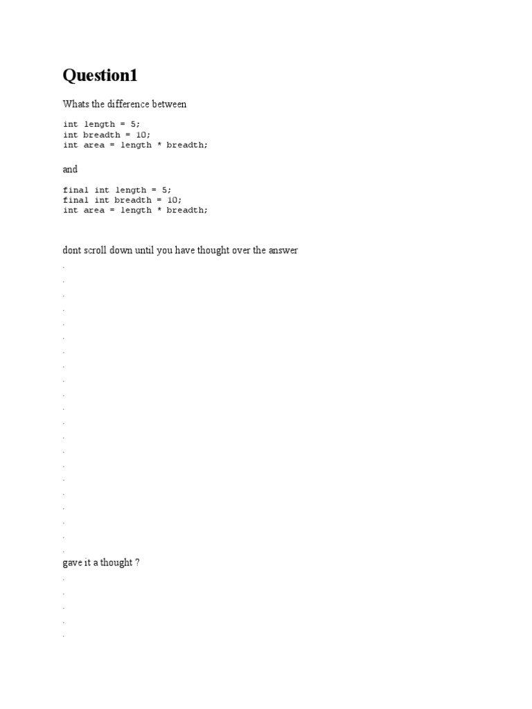 Java Code Snippets and Explanations | PDF