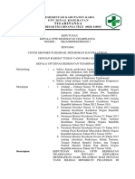 SK Kebijakan Tentang Kewajiban Menerapkan Hasil Pelatihan Bagi Petugas Yang Selesai Mengikuti Pelatihan.