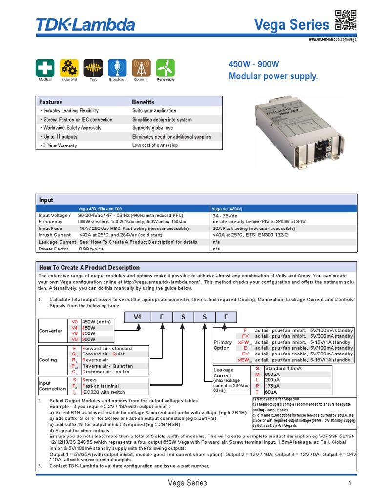 Vega Datasheet | Download Free PDF | Alternating Current | Direct Current