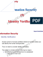 Information Security - Lecture 6,7 - Identity Verification