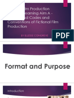 UNIT 10: Film Production Fiction - Learning Aim A - Understand Codes and Conventions of Fictional Film Production