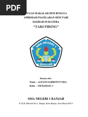 Tugas Makalah Seni Budaya Tari Piring