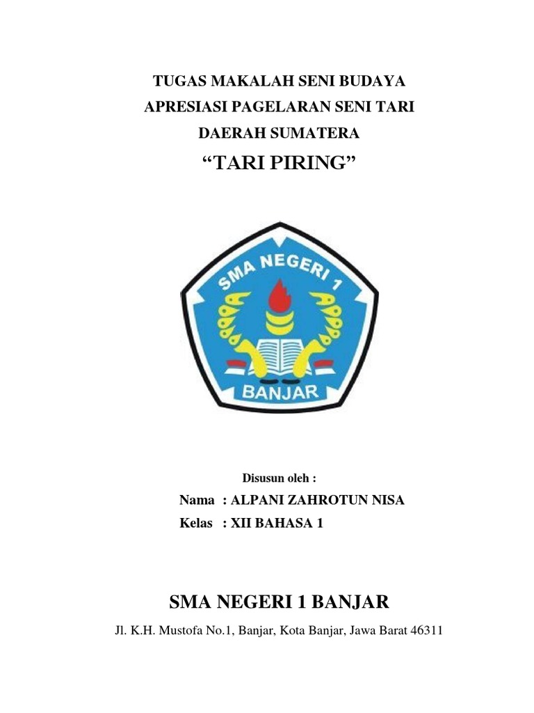 Tugas Makalah Seni Budaya Tari Piring PDF
