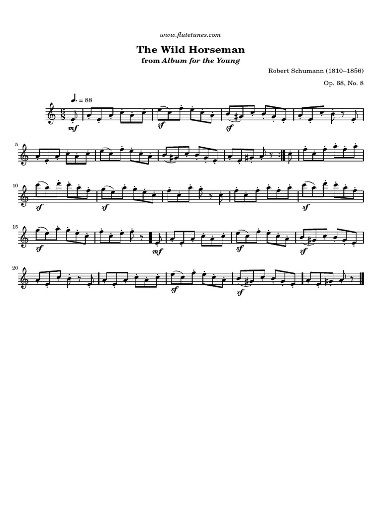 Wilder Reiter Schumann Pdf – Wilder Reiter Sheet music for Piano (Solo ...