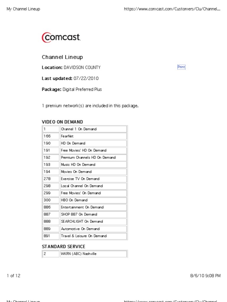 sly comcast digital starter channel lineup printable dans blog