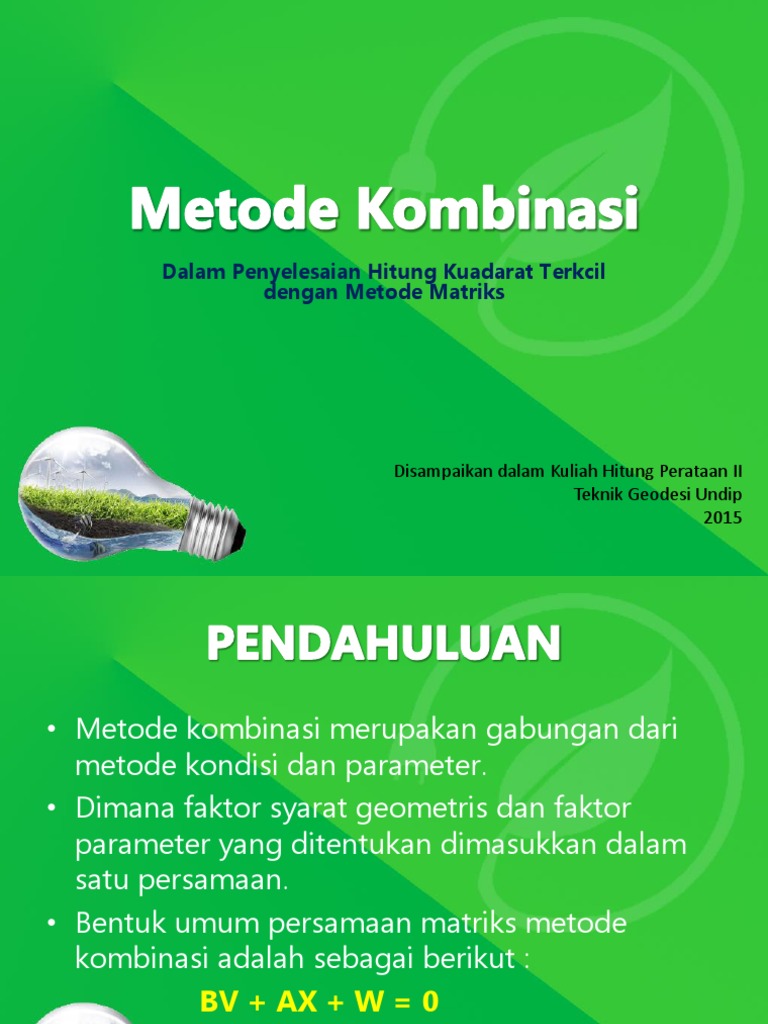 Penyelesaian Kuadarat Metode Kombinasi | PDF