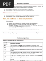 Analyzing Algorithms: Now, We Are Focus On Time Complexity!!!!