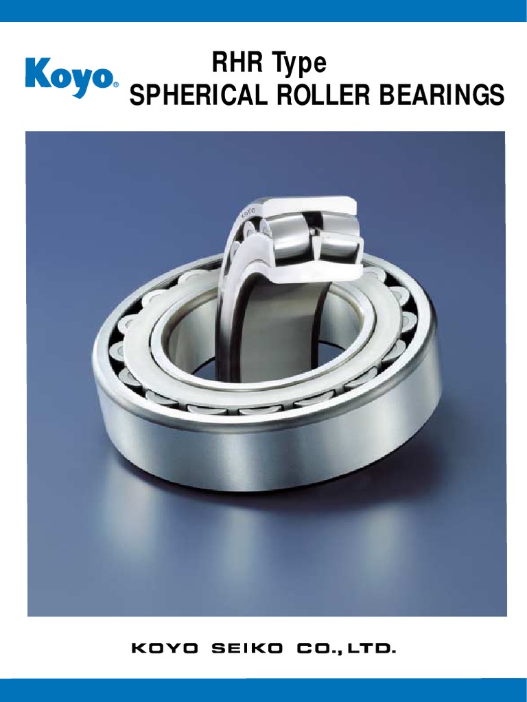 RHR Spherical Roller Bearings Guide | PDF | Bearing (Mechanical ...