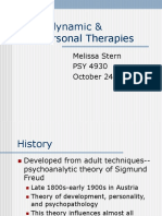 Psychodynamic Therapies