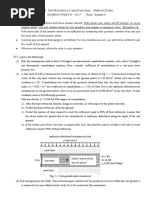 2013 Soil Mechanics II and Exercises Midterm Exam: e With Respect To The Initial Void Ratio. For This Ground