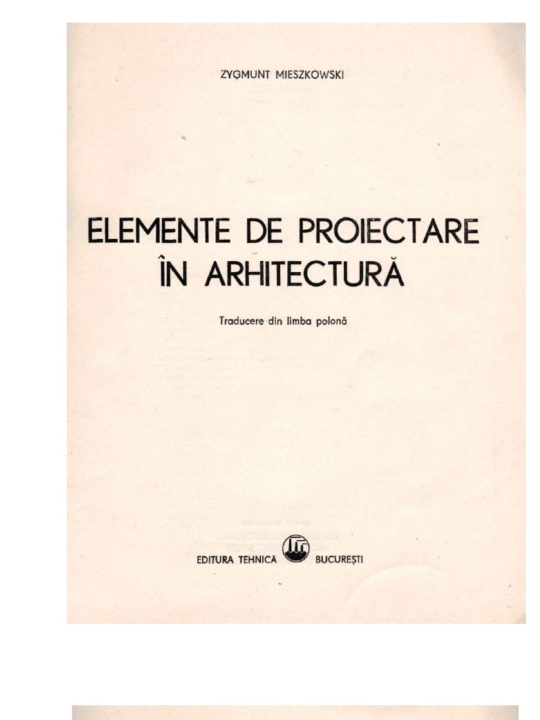 Elemente de Proiectare in Arhitectura | PDF