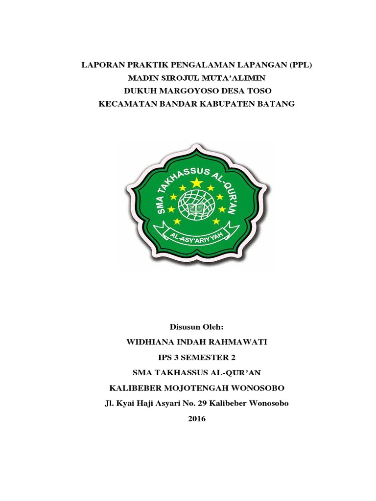 Cover Laporan | PDF | Olahraga & Rekreasi | Ilmu Sosial