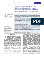 Association of Maternal and Umbilical Cord Blood Leptin Concentrations and A