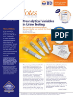 Preanalytical Variables Urine