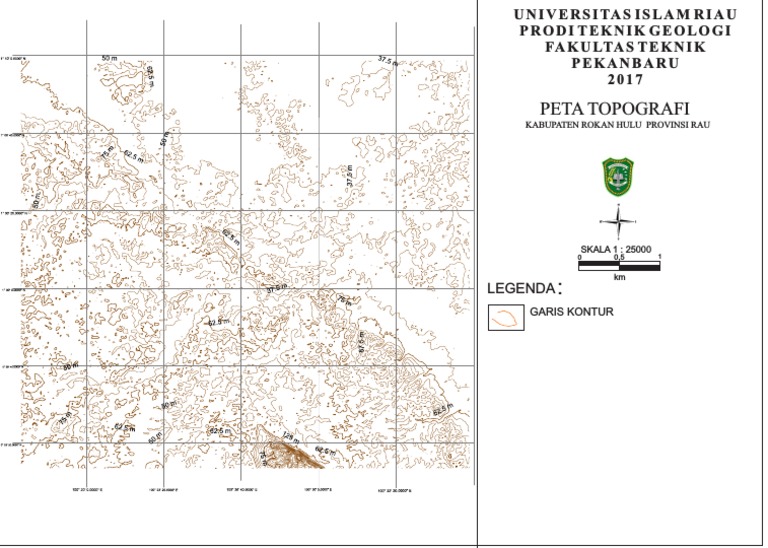Peta Topografi Rokan Hulu Riau | PDF
