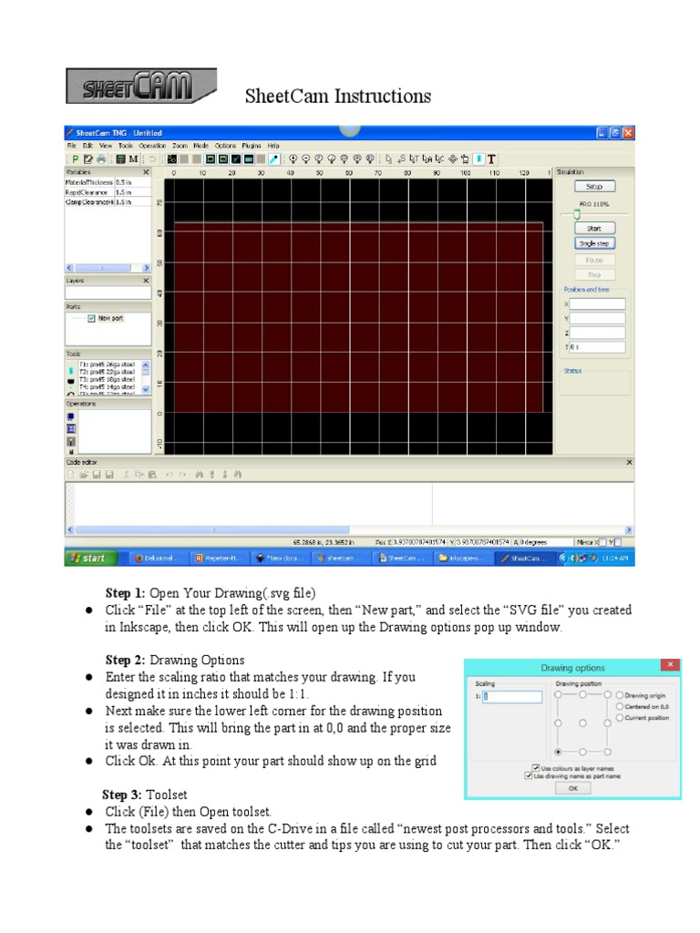Sheetcam Instructions Step 1 Pdf