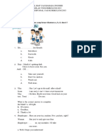 Soal I. Pilih Salah Satu Jawaban Yang Benar Diantara A, B, D. Dan D !