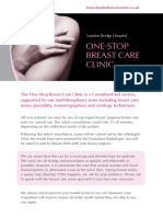 One Stop Breast Clinic Patient Journey