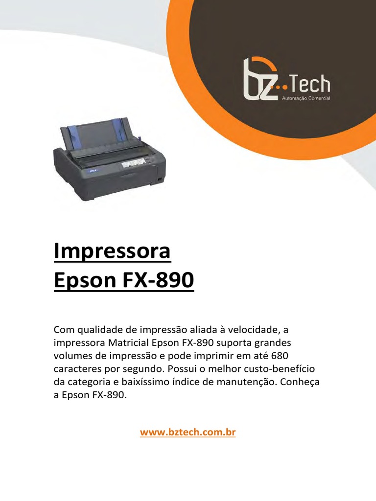 Manual Epson Fx 890 | Microsoft Windows | Impressora (Computação)