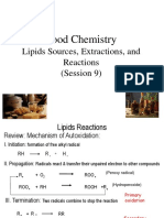 Food Chemistry: Lipids Sources, Extractions, and Reactions (Session 9)