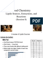 Food Chemistry: Lipids Sources, Extractions, and Reactions (Session 8)