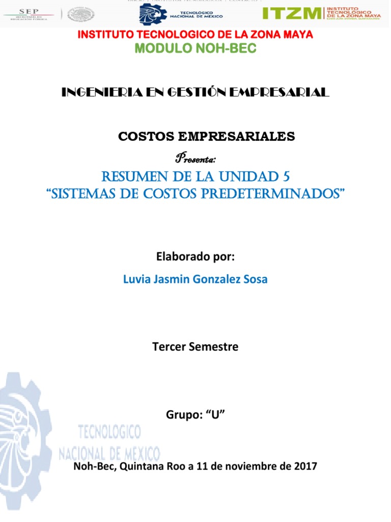 Sistema de Costos Predeterminados | PDF | Costo | Presupuesto
