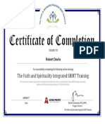Rdav Sbirt Certificate of Completion