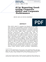 Business and Society Review Volume 120 Issue 4 2015 [Doi 10.1111_basr.12075] Lee, Jegoo; Maxfield, Sylvia -- Doing Well by Reporting Good- Reporting Corporate Responsibility and Corporate Performanc