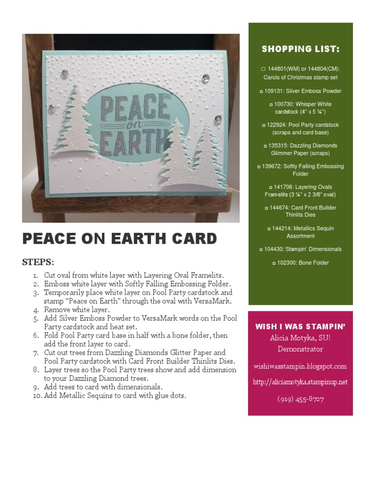 Peace On Earth Card | PDF | Art Media | Biodegradable Materials