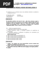 Exercicios Resolvidos Biologia II