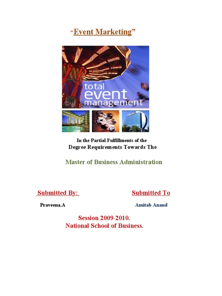 Event Marketing for MBA Requirements | PDF | Business | Finance & Money ...