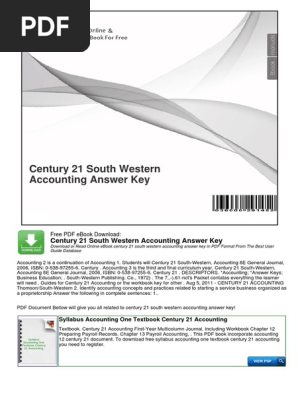 1pdf Net Century 21 South Western Accounting Answer Key Free Pdf Ebook Download Century 21 South Western Accounting Answer Key Download Or Read Online Ebook Century 21 South Reading Comprehension Taxes