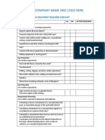 Personal Protective Equipment Required Checklist English