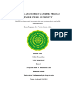 Pemanfaatan Energi Matahari Sebagai Sumber Energi Listrik