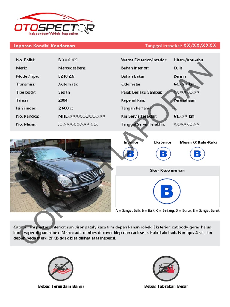 Contoh Laporan Otospector