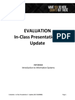 Evaluation - In-Class Presentation 3 - Update (201710100800)