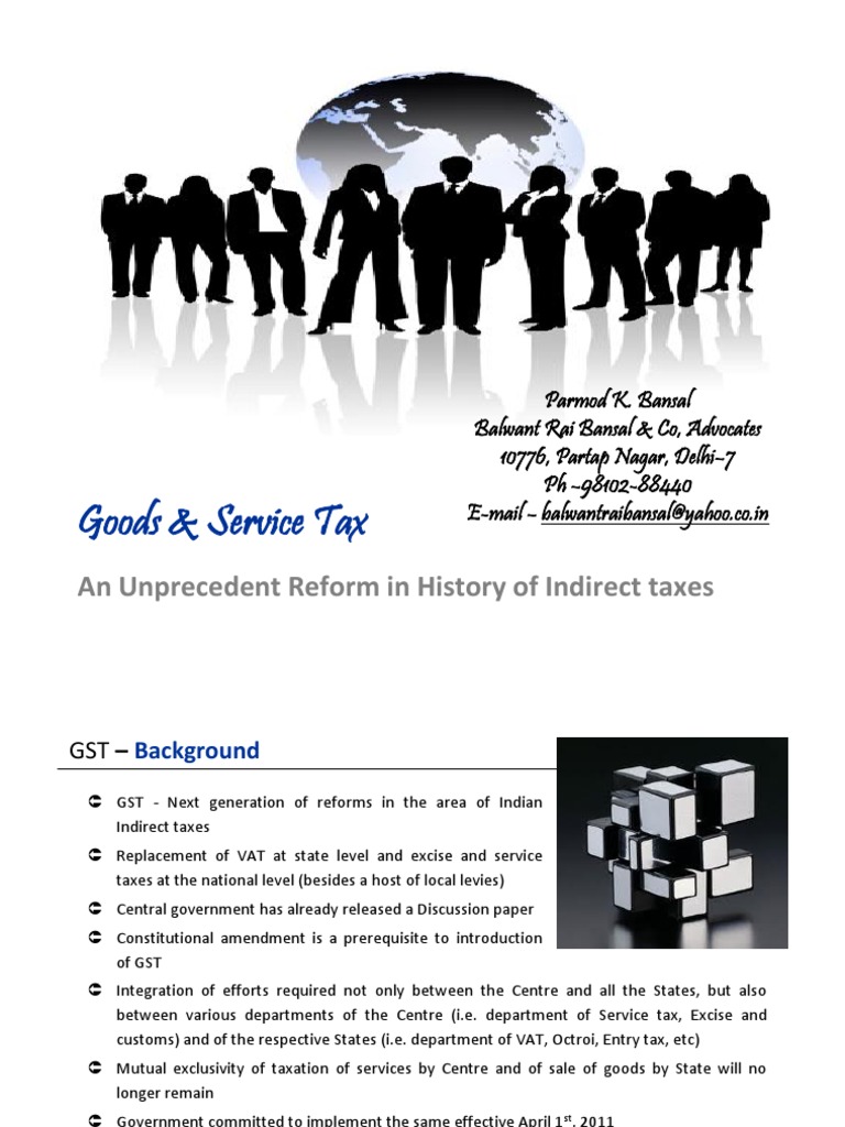 GST in India - Objectives, Concerns and Challenges | PDF | Value Added ...
