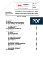 PROJECT STANDARD AND SPECIFICATIONS Instrumentation Specifications Rev01web PDF