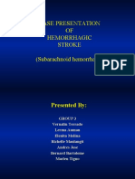 Case Presentation OF Hemorrhagic Stroke (Subarachnoid Hemorrhage)