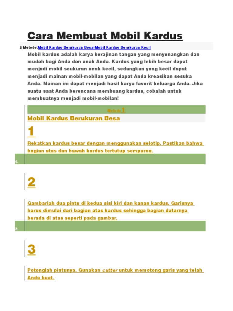 Gambar Kerajinan Mobil Mobilan Dari Kardus - Gambar Kodok HD