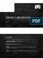 Valores Laboratoriais