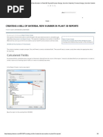 Creating A Bill of Material Row Number in Plant 3D ReportsProcess Design, From The Outside - Process Design, From The Outside