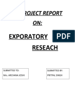 A Project Report ON:: Exporatory Reseach