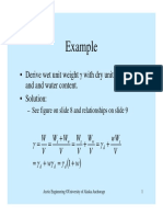 Example: - Derive Wet Unit Weight With Dry Unit Weight and and Water Content. - Solution