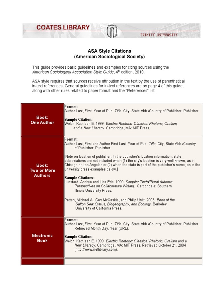 ASA Style Citations 4 PDF PDF Citation Writing